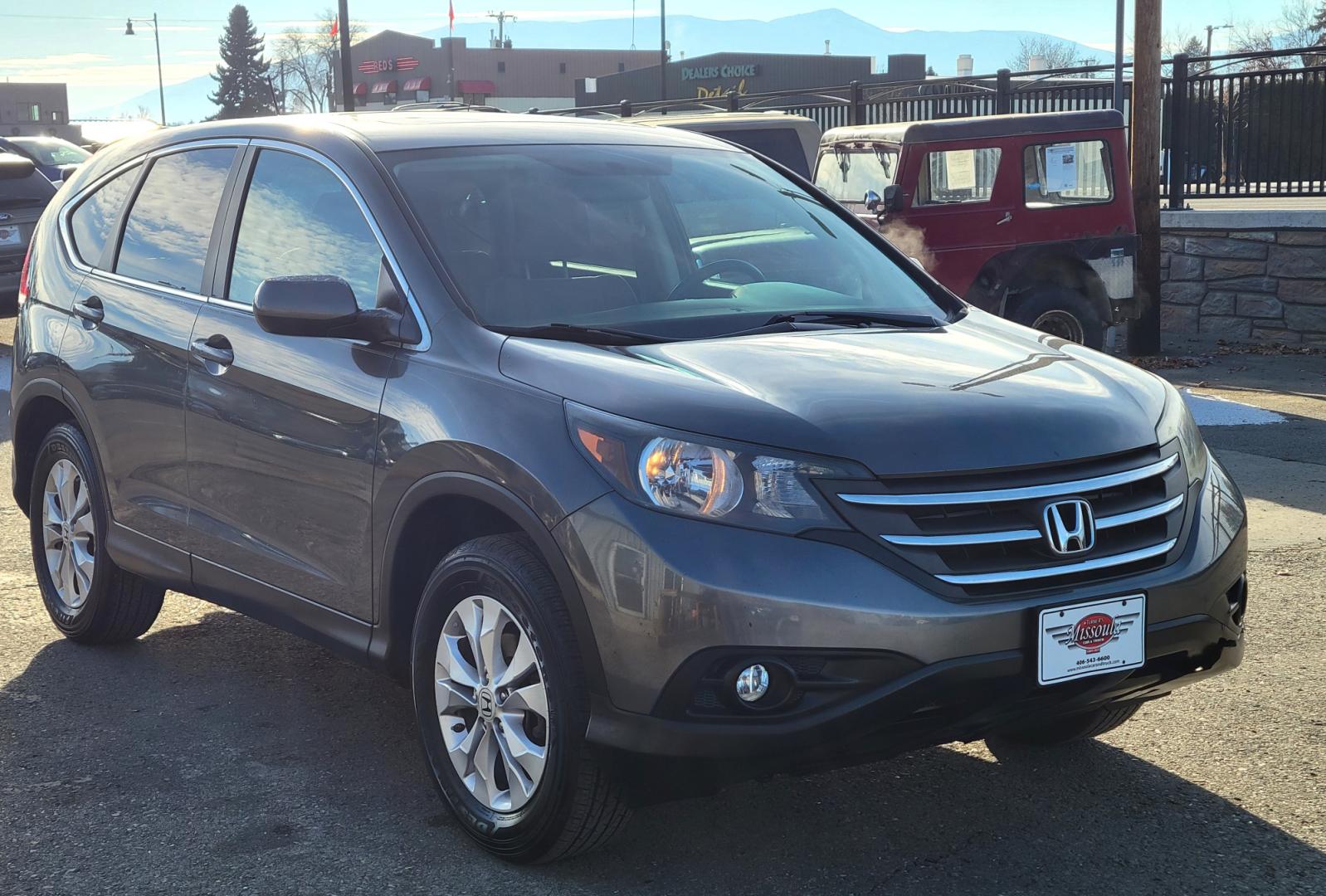 2012 Grey /Gray Honda CR-V EX (2HKRM4H50CH) with an 2.4L I4 engine, 5 Speed Automatic transmission, located at 450 N Russell, Missoula, MT, 59801, (406) 543-6600, 46.874496, -114.017433 - Nice AWD SUV. Automatic Transmission. Air. Cruise. Tilt. Power Sunroof. Power Windows and Locks., AM FM CD. Backup Camera - Photo#3